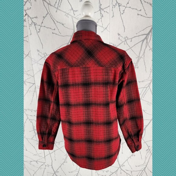 The BC Clothing Co Red Plaid 100% Cotton Flannel Shirt - Picture 3 of 4